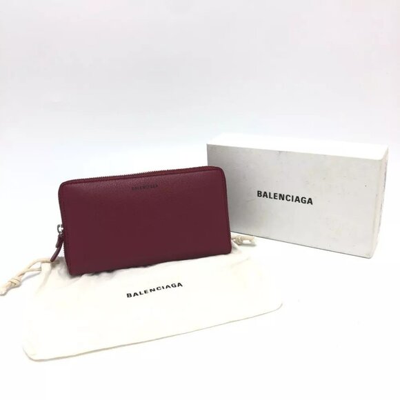 BALENCIAGA logo Everyday Continental Zip Around Long Wallet Unused - Picture 12 of 12